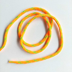 Kordelband geflochten 4 mm, orange hellgrn
