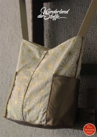 Dekostoff "Metallic Words", gold creme