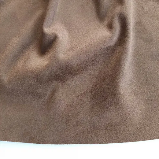 Wildlederimitat Fake Suede Meterware Doubleface Braun - f�r Bekleidung