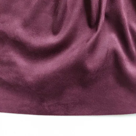 Wildlederimitat Fake Suede Meterware Doubleface Burgundy - f�r Bekleidung