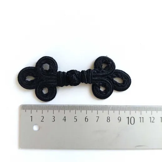Knebelverschluss Posamentenverschluss schwarz – Ornamentknopf f�r Jacken im Military Style