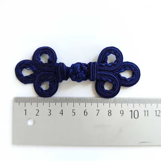 Knebelverschluss Posamentenverschluss dunkelblau – Ornamentknopf f�r Jacken im Military Style