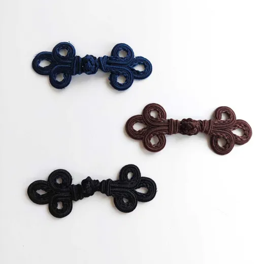 Knebelverschluss Posamentenverschluss dunkelblau – Ornamentknopf f�r Jacken im Military Style