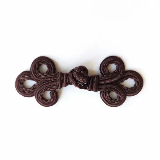 Knebelverschluss Posamentenverschluss dunkelbraun – Ornamentknopf f�r Jacken im Military Style