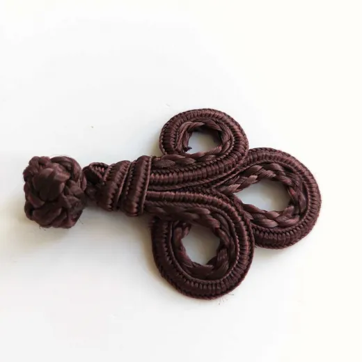 Knebelverschluss Posamentenverschluss dunkelbraun – Ornamentknopf f�r Jacken im Military Style