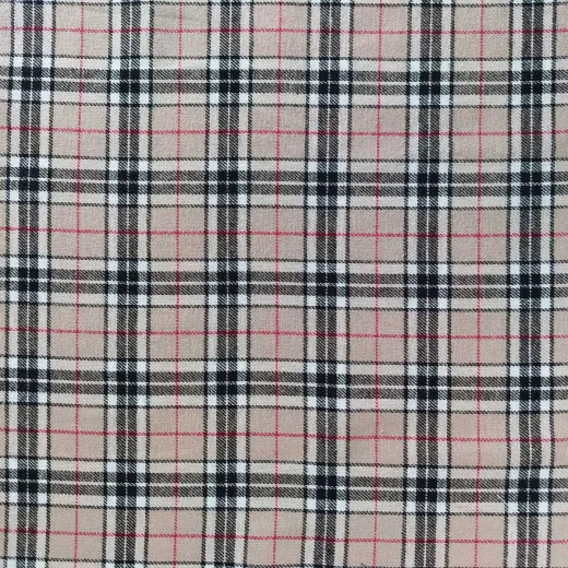 Flanell Baumwollflanell Schottenkaro Tartan, schwarz rot beige