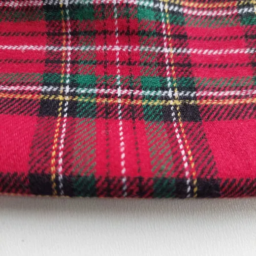 Flanell Baumwollflanell Schottenkaro, rot gr�n wei�
