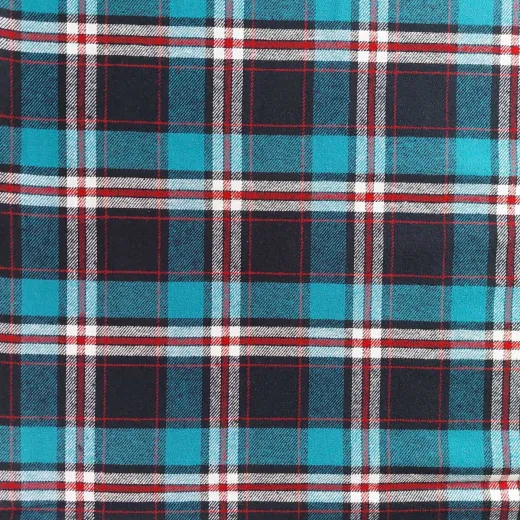Flanell Baumwollflanell Schottenkaro, rot dunkelbau t�rkis