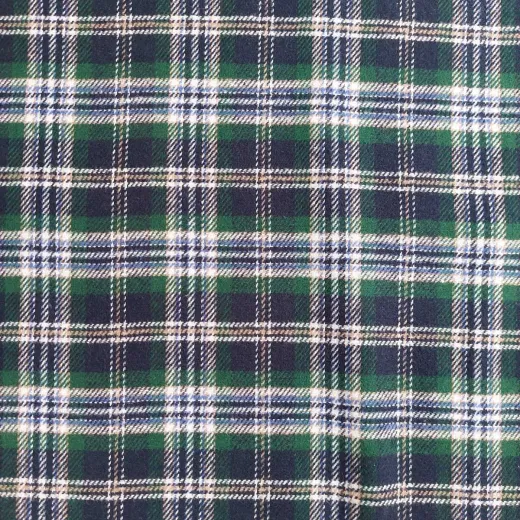 Flanell Baumwollflanell Schottenkaro , dunkelgr�n wei� dunkelblau