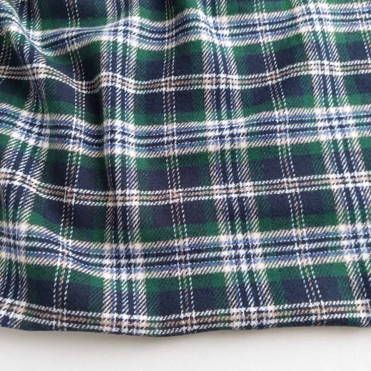 Flanell Baumwollflanell Schottenkaro , dunkelgr�n wei� dunkelblau