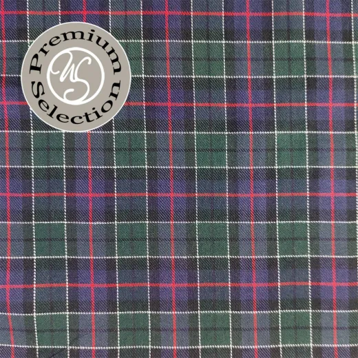 Baumwollstoff Schottenkaro by Albini Made in Italy -dunkelblau dunkelgr�n - Designer Stoff