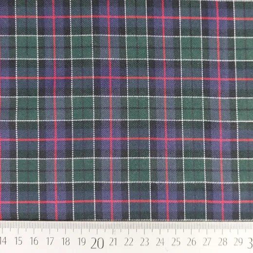 Baumwollstoff Schottenkaro by Albini Made in Italy -dunkelblau dunkelgr�n - Designer Stoff