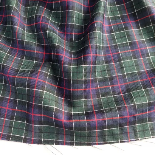 Baumwollstoff Schottenkaro by Albini Made in Italy -dunkelblau dunkelgr�n - Designer Stoff