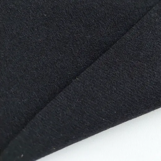 Mantelstoff Wolle Made in Italy - schwarz - Deadstock Stoff