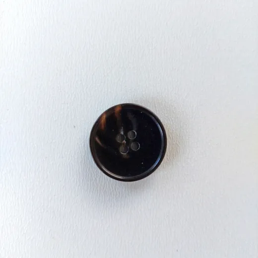 Kn�pfe 4-Loch dunkelbraun hellbraun marmoriert 20 mm, 5 St�ck