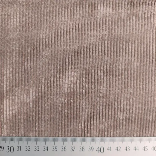 Cordstoff mit Fellabseite – Stretch Cord Teddy, taupe (graubraun)