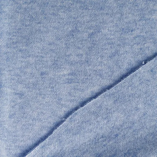 Strickstoff Feinstrick meliert Hellblau