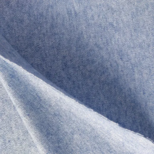 Strickstoff Feinstrick meliert Hellblau