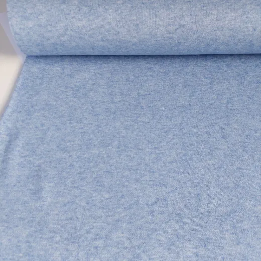 Strickstoff Feinstrick meliert Hellblau
