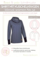 Papierschnittmuster  Shirt m. Kuschelkragen lillesol women No.32