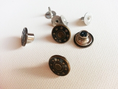 4 Jeansknpfe 13mm Sterne, bronzefarben matt