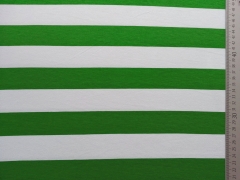Viskosejersey Blockstreifen 4 cm, grün/weiss