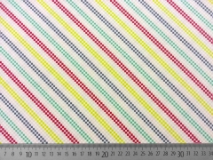 RESTSTCK 147 cm Jersey Rauten/diagonal Streifen - rosa/bunt