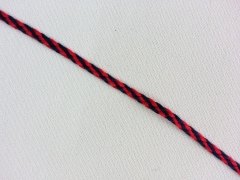 Kordelband 4 mm, rot dunkelblau