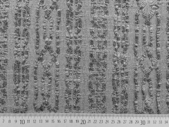 Strickstoff mit Zopfmuster leicht, grau steingrau