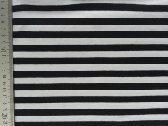 Jerseystoff Streifen 1 cm (garngefärbt), schwarz weiß