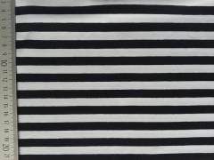 Jerseystoff Streifen 1 cm (garngefrbt), schwarz wei