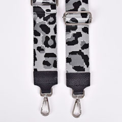 Taschengurt Taschenriemen Leoparden Muster 5 cm, schwarz grau
