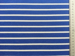 Italienischer Viskose Jersey Allegra Streifen, royalblau-weiß