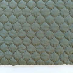 Steppstoff Meterware Tropfen wattiert wasserabweisend, armygr�n