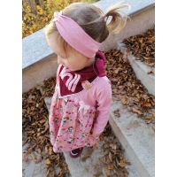 Jersey Streifen 5 mm, altrosa wei�