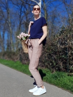 RESTST�CK 72 cm Polo Piqu� Stoff Poloshirt Stoff Baumwolle uni, dunkelblau