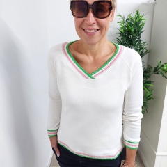 Schnittmuster Pullover V-Ausschnitt Vicky Damen Fadenk�fer