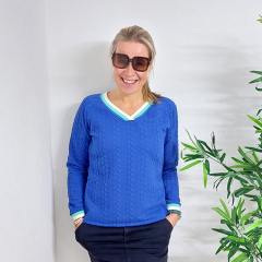 Schnittmuster Pullover V-Ausschnitt Vicky Damen Fadenk�fer
