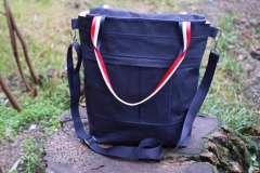 Gurtband Streifen 3 cm, navy cremewei� rot