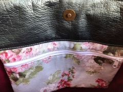 Dekostoff Rosen Rosenbouqet, rosa hellgr�n hellblau