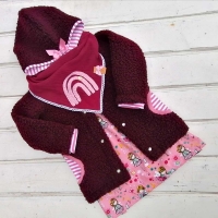 RESTST�CK 50 cm Musselin Stoff Double Gauze uni, bordeaux