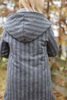 Jackenstoff Jacquard Fischgr�t angeraut, grau