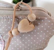 RESTST�CK 21 cm Baumwollstoff kleine Punkte Petite Dots, wei� hellbeige