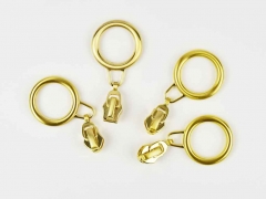 Schieber mit Ring f�r Rei�verschluss mit 6,5 mm Spirale, GOLD