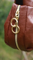Schieber mit Ring f�r Rei�verschluss mit 6,5 mm Spirale, GOLD