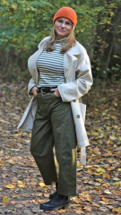 RESTST�CK 83 cm Baumwoll Twill Trenchcoat Stoff Stretch, moosgr�n