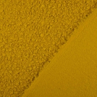 Boucle Stoff Schafsl�ckchen elastisch, senfgelb