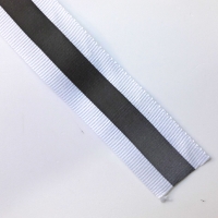 Reflektorband Ripsband Streifen 2.5 cm, silbergrau wei�