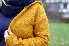 Boucle Stoff Schafsl�ckchen elastisch, hellbraun