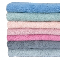 Teddyfleece Teddyfell aus Baumwolle, hellbraun